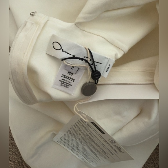 Oscar De La Renta White Mini Shift Dress NWT - Picture 7 of 11